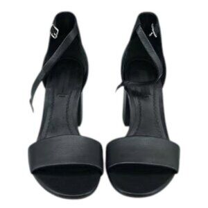 Alexander Wang Abby black leather block heel sandals size 6.5